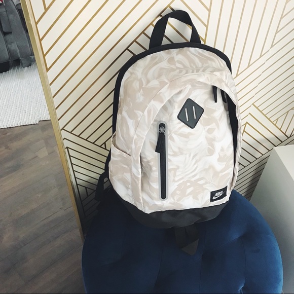 Nike Handbags - Nike Small Cheyenne Beige Marble Swirl Backpack